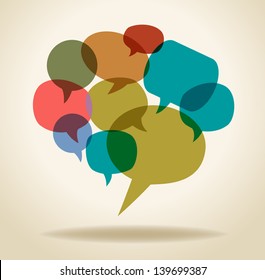 the concept of communication. Abstract design with speech bubble. This work - eps10 vector file, contain transparent elements