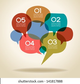 the concept of communication. Abstract infographics design with speech bubble. This work - eps10 vector file, contain transparent elements