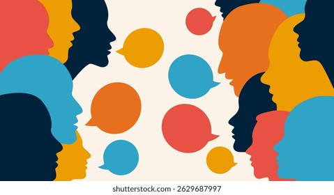 concept of communication between people in social networks. conversation and feedback in a dialogue in business . vector illustration isolated flat