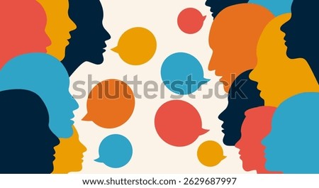 concept of communication between people in social networks. conversation and feedback in a dialogue in business . vector illustration isolated flat