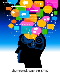 the concept of communication of people through a global computer network