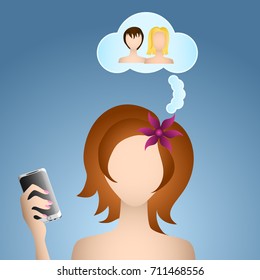 The concept of communication. Phone call to your loved ones.