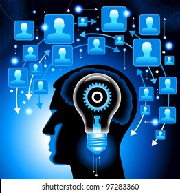 the concept of communications and organizations of people. File is saved in AI10 EPS version. This illustration contains a transparency