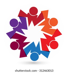 Concept of community unity, solidarity & friendship- vector illustration.