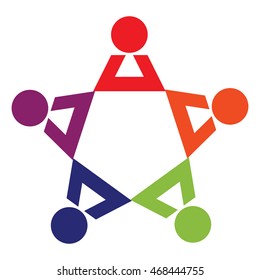 Concept of community unity, solidarity & friendship - vector