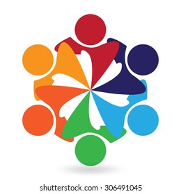 Concept of community unity,solidarity & friendship- vector illustration.