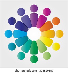 Concept of community unity,solidarity & friendship- vector illustration.