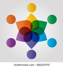 Concept of community unity,solidarity & friendship- vector illustration.