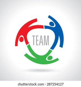 Concept of community,workers,unity,social networking icon image logo template. Teamwork vector