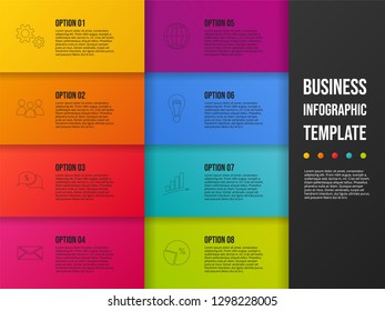 Concept of company infograph - business presentation. Vector