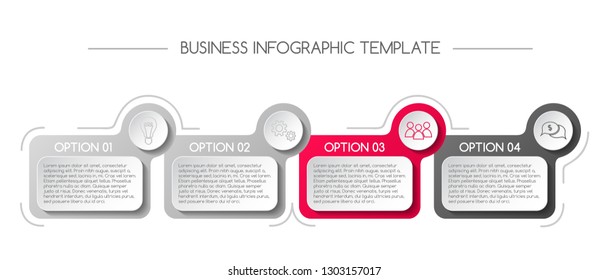 Concept of company timeline - business infograph. Vector