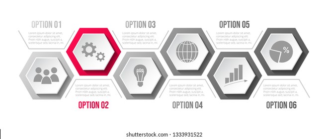 Concept of company timeline - business infograph. Vector