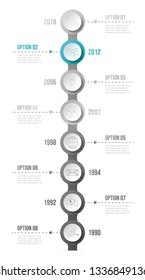 Concept of company timeline - business infograph. Vector