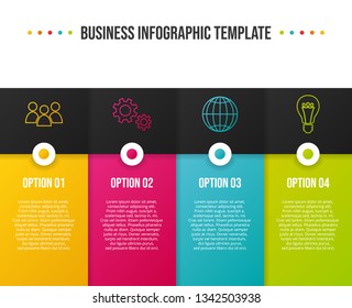 Concept of company timeline - business infograph. Vector