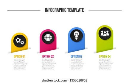 Concept of company timeline - business infograph. Vector