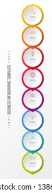 Concept of company timeline - business infograph. Vector