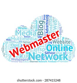 Concept or conceptual abstract word cloud   as metaphor for internet, network, Website