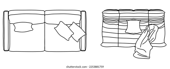 Concepto o conjunto conceptual o colección de sillones amorosos desde diferentes perspectivas sobre el blanco. Vector como metáfora de arquitectura y diseño interior, estilo moderno, hogar y negocios