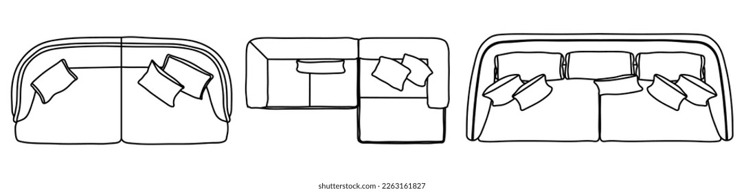Concepto o conjunto conceptual o colección de sillones amorosos desde diferentes perspectivas sobre el blanco. Vector como metáfora de arquitectura y diseño interior, estilo moderno, hogar y negocios