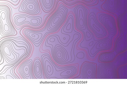 El concepto de un esquema de geografía condicional y Imagen de mapa de línea de contorno. Antiguas estilo al aire libre. Patrones de mapas topográficos Abstractas.