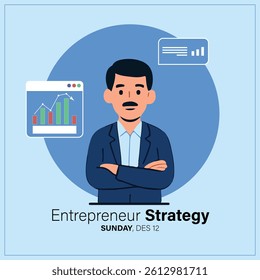 The concept of confident business man and joint investment Vector illustration