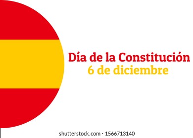 Concept of Constitution Day in Spain or Día de la Constitución Española in Spanish. Template for background, banner, card, poster with text inscription. Vector EPS10 illustration