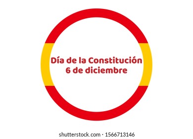 Concept of Constitution Day in Spain or Día de la Constitución Española in Spanish. Template for background, banner, card, poster with text inscription. Vector EPS10 illustration