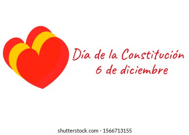 Concept of Constitution Day in Spain or Día de la Constitución Española in Spanish. Template for background, banner, card, poster with text inscription. Vector EPS10 illustration