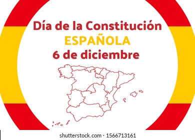 Concept of Constitution Day in Spain or Día de la Constitución Española in Spanish. Template for background, banner, card, poster with text inscription. Vector EPS10 illustration