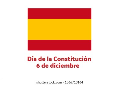 Concept of Constitution Day in Spain or Día de la Constitución Española in Spanish. Template for background, banner, card, poster with text inscription. Vector EPS10 illustration