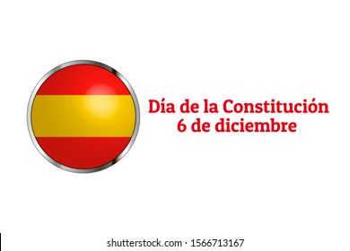 Concept of Constitution Day in Spain or Día de la Constitución Española in Spanish. Template for background, banner, card, poster with text inscription. Vector EPS10 illustration