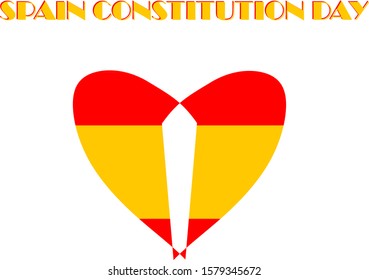 Concept of Constitution Day in Spain or Día de la Constitución Española in Spanish. Template for background, banner, card, poster with text inscription.  6 December