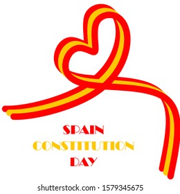 Concept of Constitution Day in Spain or Día de la Constitución Española in Spanish. Template for background, banner, card, poster with text inscription.  6 December