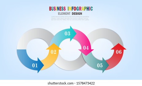 The concept of continuous improvement, circular graph with arrows continuously and step of improvement