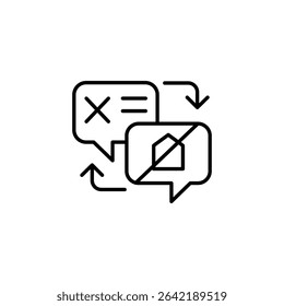 Concept Of Conversation About Home Restriction With Communication Icons