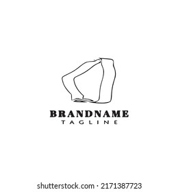 concept cookie cutter logo cartoon icon design template black modern isolated vector illustration