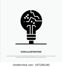 Concept, Copycat, Fail, Fake, Idea solid Glyph Icon vector. Vector Icon Template background