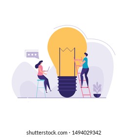 Concept of Coworking vector illustration