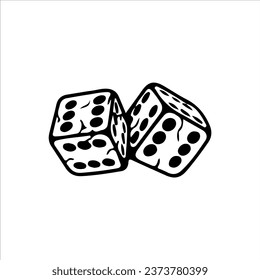 concept cracked dice vector illustration