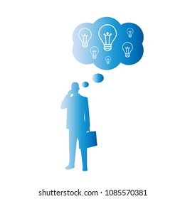 Concept creating business ideas symbol, vector