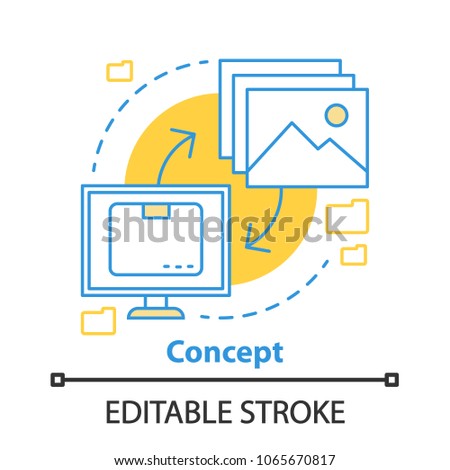 Concept creating icon. General notion idea thin line illustration. Vector isolated outline drawing. Editable stroke