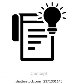 Concept and creation icon concept