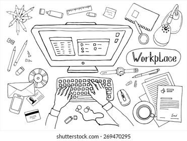 2,828 Hand drawn items office Images, Stock Photos & Vectors | Shutterstock