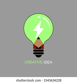 Concept of creative idea. Flat style illustration. 