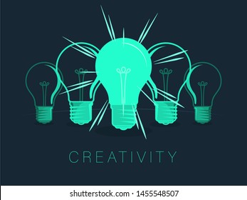 Concept creative idea and innovation.