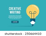 concept of creative writing workshop, vector illustration