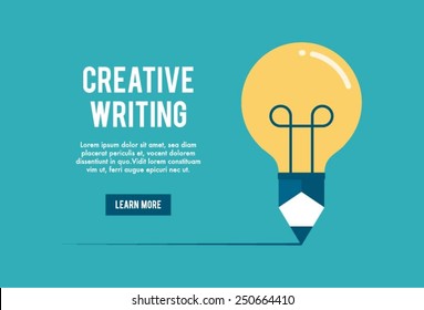 concept of creative writing workshop, vector illustration
