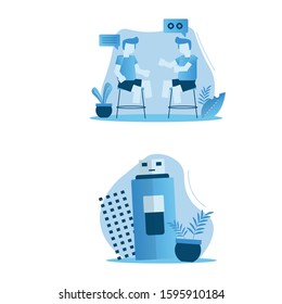 Concept creator, Concept Blogging, education, creative writing, content management for web page, banner, presentation, social media, documents, cards, posters. Vector illustration news, copywriting.