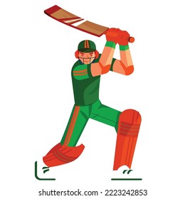 concept of cricket game cricketer with ball vector art and illustration