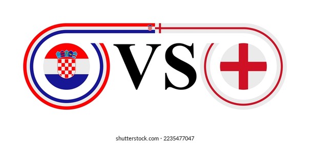 el concepto de croacia vs inglaterra. ilustración vectorial aislada en fondo blanco
